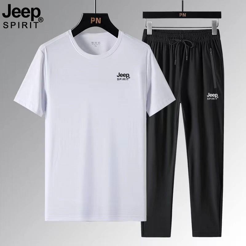 Men's summer fast dry leisure fitness suit