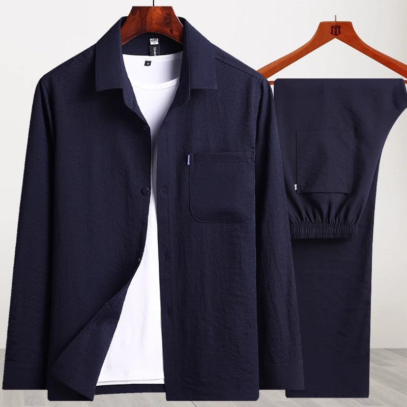 Men's summer set, loose casual three -piece set