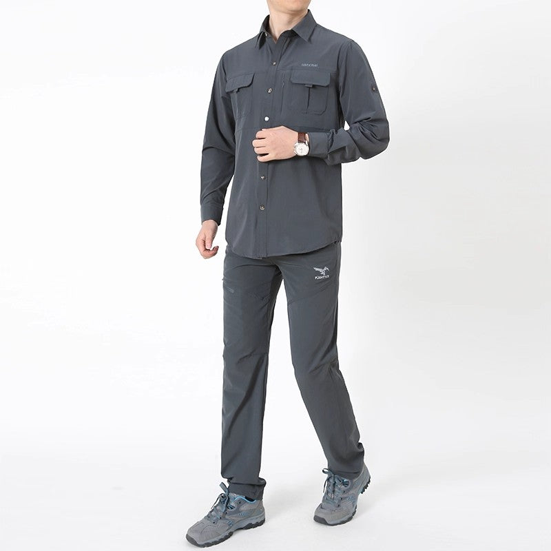 Men's summer set, loose casual three -piece set