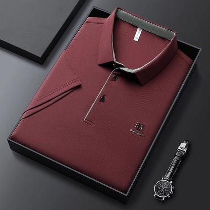 Men's summer new stock thin short sleeved fitting daily casual fashion business men's polo shirt