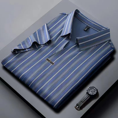 Men's Summer Short sleeved Shirt Polo Pure Cotton Comfortable Sweat-absorbing New Summer