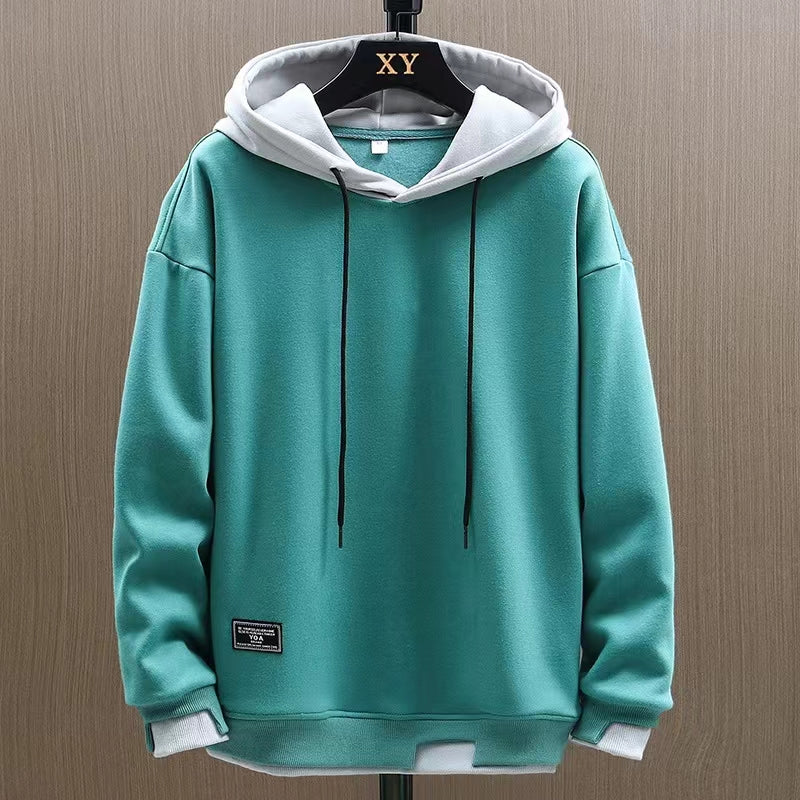 Men's hooded sweatshirt made of pure cotton, breathable for spring and autumn