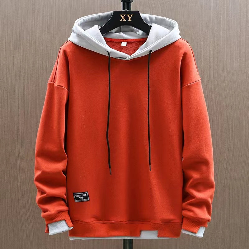 Men's hooded sweatshirt made of pure cotton, breathable for spring and autumn