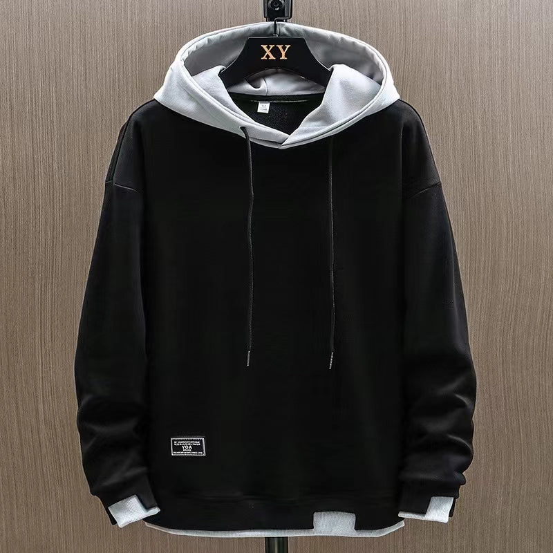 Men's hooded sweatshirt made of pure cotton, breathable for spring and autumn
