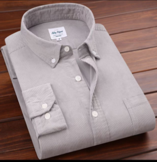 Men's casual long sleeved shirt made of gold velvet