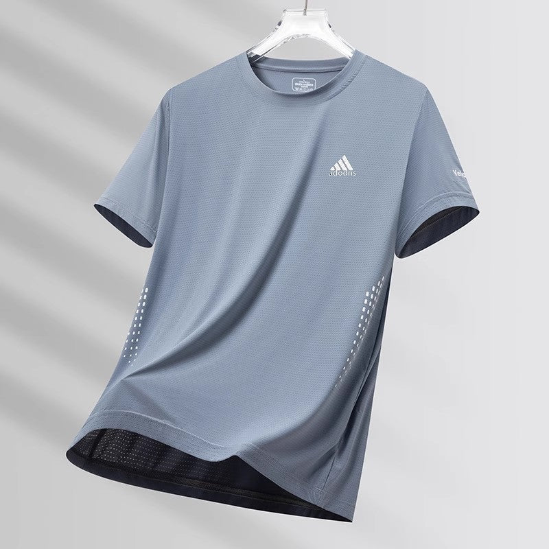 Short sleeved T-shirt, men's trendy pure cotton round neck clothing, student loose fitting Hong Kong style printed T-shirt, new summer