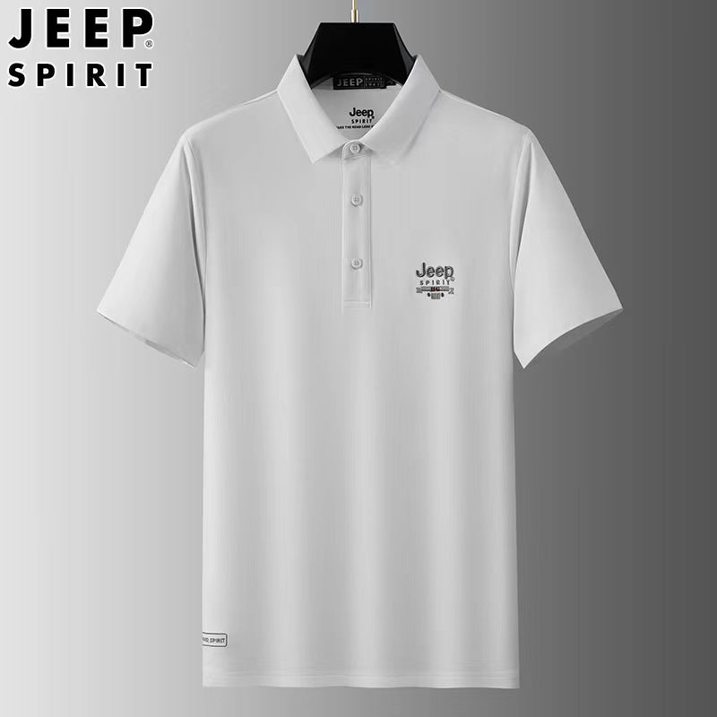 Men's short-sleeved t-shirt summer lapel pocket color block half-sleeved t-shirt tops trend