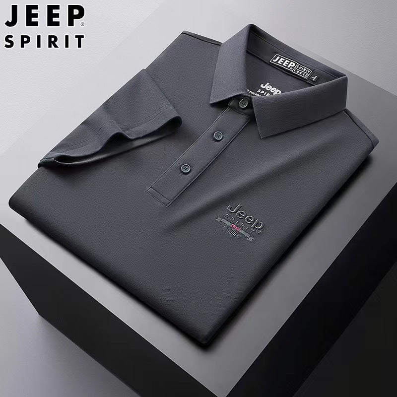 Men's short-sleeved t-shirt summer lapel pocket color block half-sleeved t-shirt tops trend