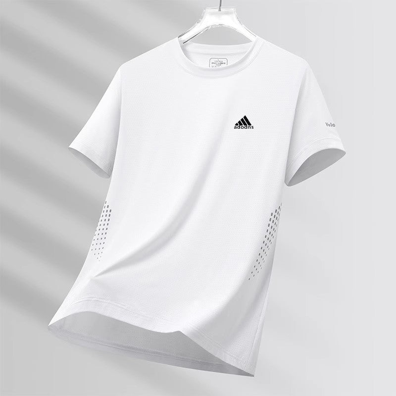 Short sleeved T-shirt, men's trendy pure cotton round neck clothing, student loose fitting Hong Kong style printed T-shirt, new summer