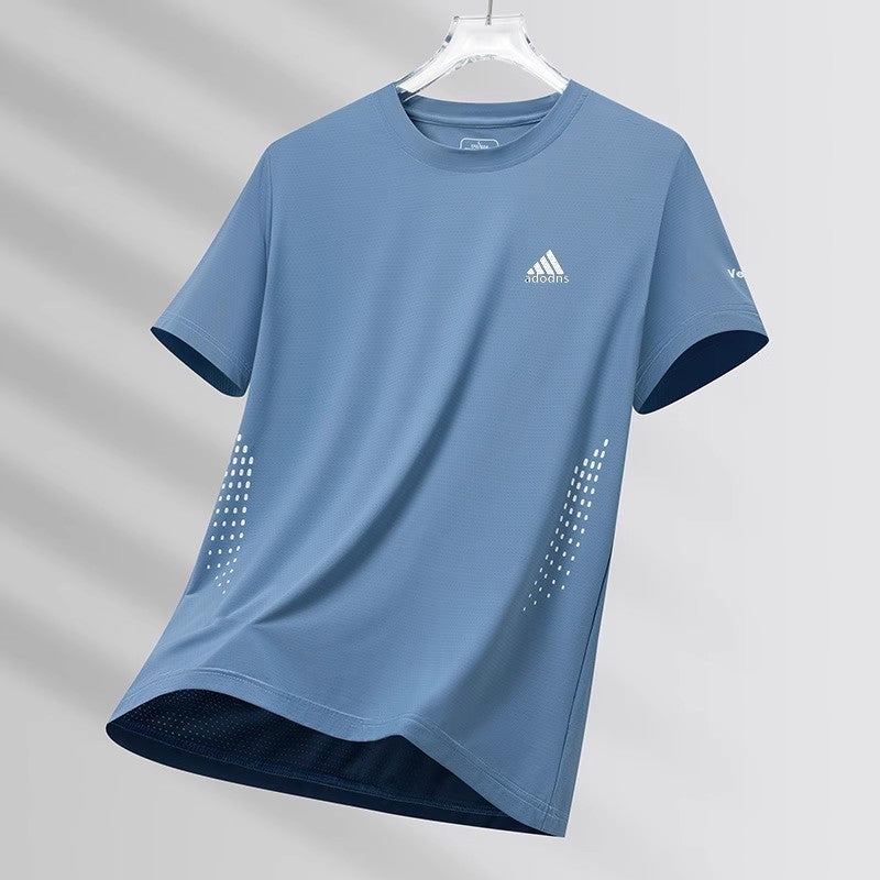 Short sleeved T-shirt, men's trendy pure cotton round neck clothing, student loose fitting Hong Kong style printed T-shirt, new summer
