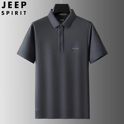Men's short-sleeved t-shirt summer lapel pocket color block half-sleeved t-shirt tops trend