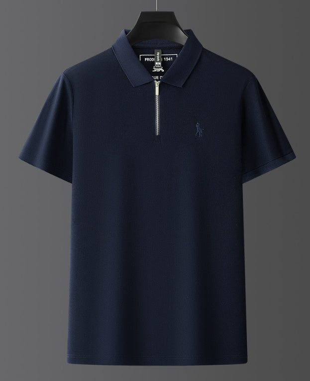 Men's summer new stock thin short sleeved fitting daily casual fashion business men's polo shirt