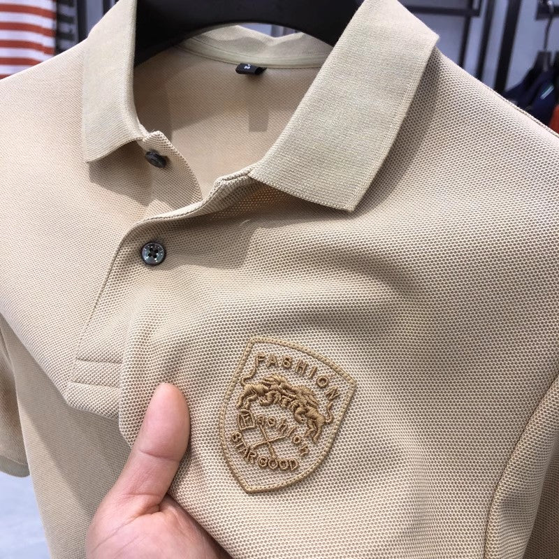 Men's new polo, sweat absorbing and breathable